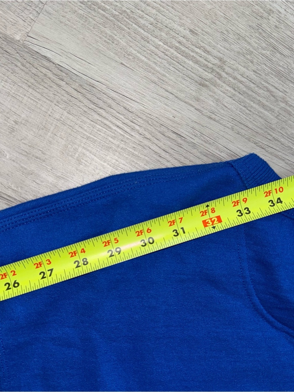 Champion Powerblend Fleece Crew Felt Script Logo Chainstitch GF88H Blue Sz XL - Picture 14 of 16